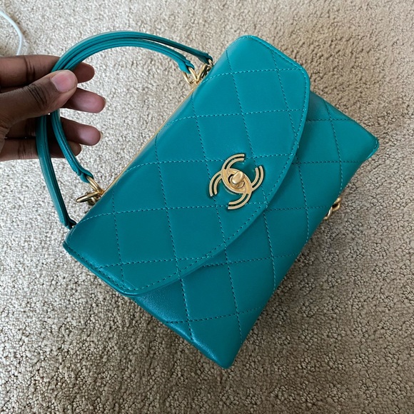 CHANEL Handbags - SOLD Chanel Lambskin Top Handle Mini Bag